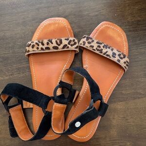 UGG Leopard Strap Tan & Black Women’s Sandals